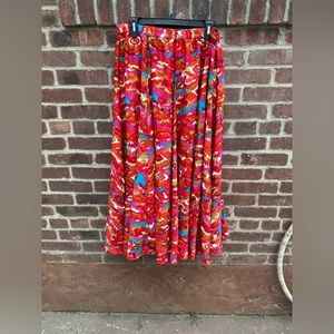 90s high waisted flare skirt